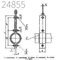 Блок хомутовый для подвесок трубопроводов АЭС 108 мм ОСТ 108.275.53-80