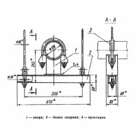 Блок хомутовый с опорной балкой ОСТ 108.275.66-80