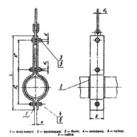 Блок хомутовый для подвесок трубопроводов АЭС 273 мм ОСТ 108.275.53-80