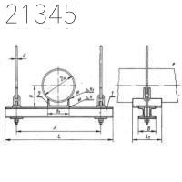 Блоки опорные подвесок трубопроводов МН 3945-62 133х500 мм