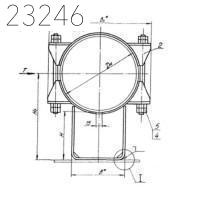 Опора неподвижная бугельная Т44.01 377х100 мм