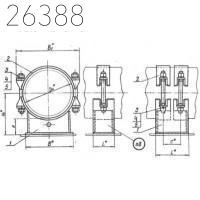 Опоры скользящие бугельные 920х150 мм ОСТ 34 259-75