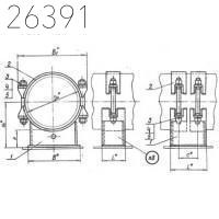 Опоры скользящие бугельные 1220х100 мм ОСТ 34 259-75