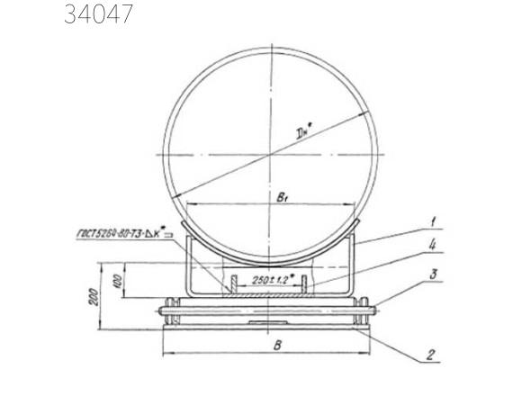 Опора катковая 920х640 мм ТС-630.00.000-05