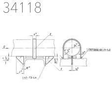 Опора неподвижная хомутовая 133 мм ТС-659.00.00-07