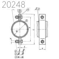 Хомут горизонтальных трубопроводов Л8-172.000-03 76 мм