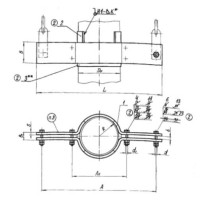 Хомут вертикальных трубопроводов Л8-173.000-02 57 мм