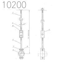 Подвеска одной трубы на тягах 133 мм 0312.09.00.000-04 СБ