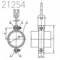 Хомуты укороченных подвесок МН 3942-62 1020х1240 мм