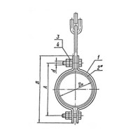 Хомут для вертикальных трубопроводов Л8-519.000-05 45 мм
