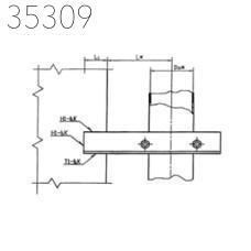 Крепление вертикального газопровода 65 мм УКГ 9.00-01