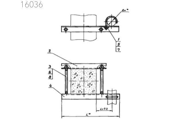 Опора для крепления трубопроводов АПЭ 1560.0-01 32 мм