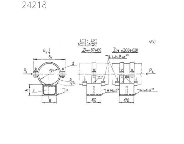 Опора трубчатая крутоизогнутых отводов тип 159-ТО-А2 ОСТ 36-146-88