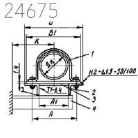 Опора однорядная со сплошным основанием ОС-2-125