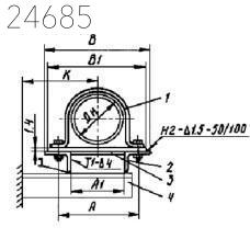 Опора однорядная со сплошным основанием ОС-2-125