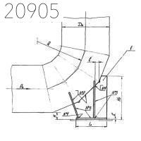 Опора сварных отводов Л8-198.000-16 1020 мм