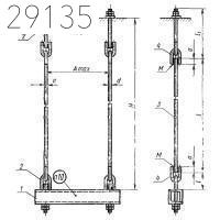 Подвески для горизонтальных трубопроводов ПМ2у-159 ГОСТ 16127-78