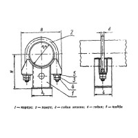 Опора скользящая однохомутовая трубопроводов ТЭС и АЭС 76 мм ОСТ 108.275.29-80