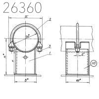 Опоры скользящие хомутовые 89х100 мм ОСТ 34 258-75