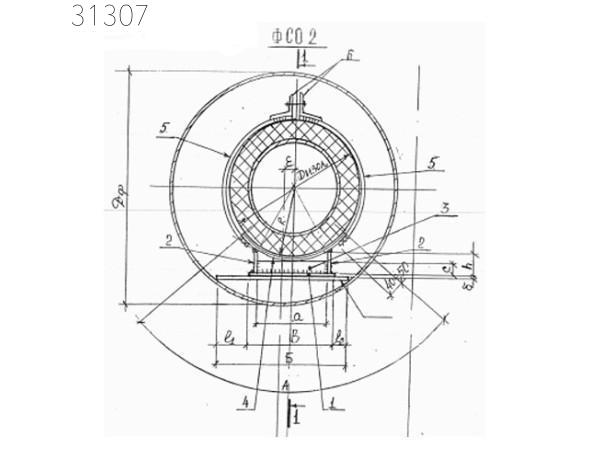 Скользящая подкладная опора в футляре для труб в ППУ ФСО2  273-400-630