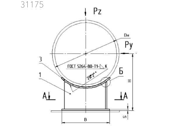 Сварные неподвижные опоры 820х510 мм СТО 79814898 130-2009